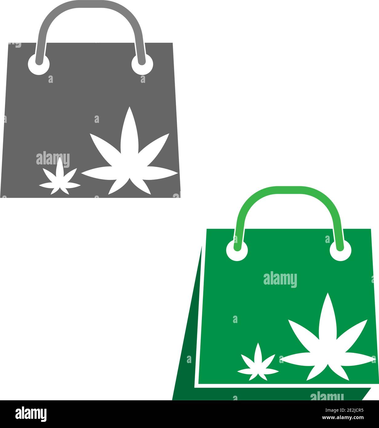 Cannabis leaf logo design vector template illustration Stock Vector