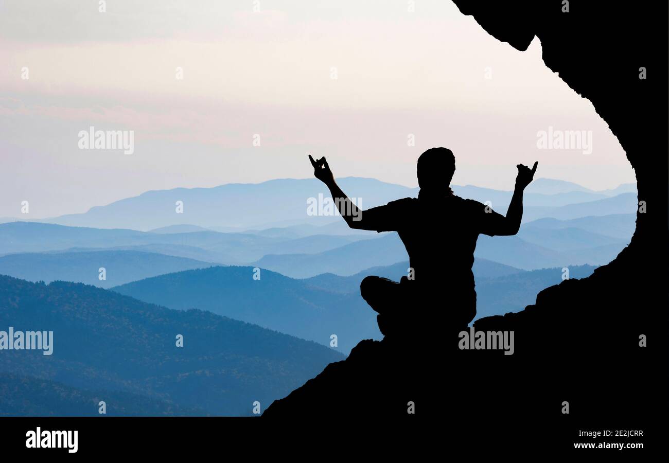 healthy dreams, thought and relaxing action Stock Photo