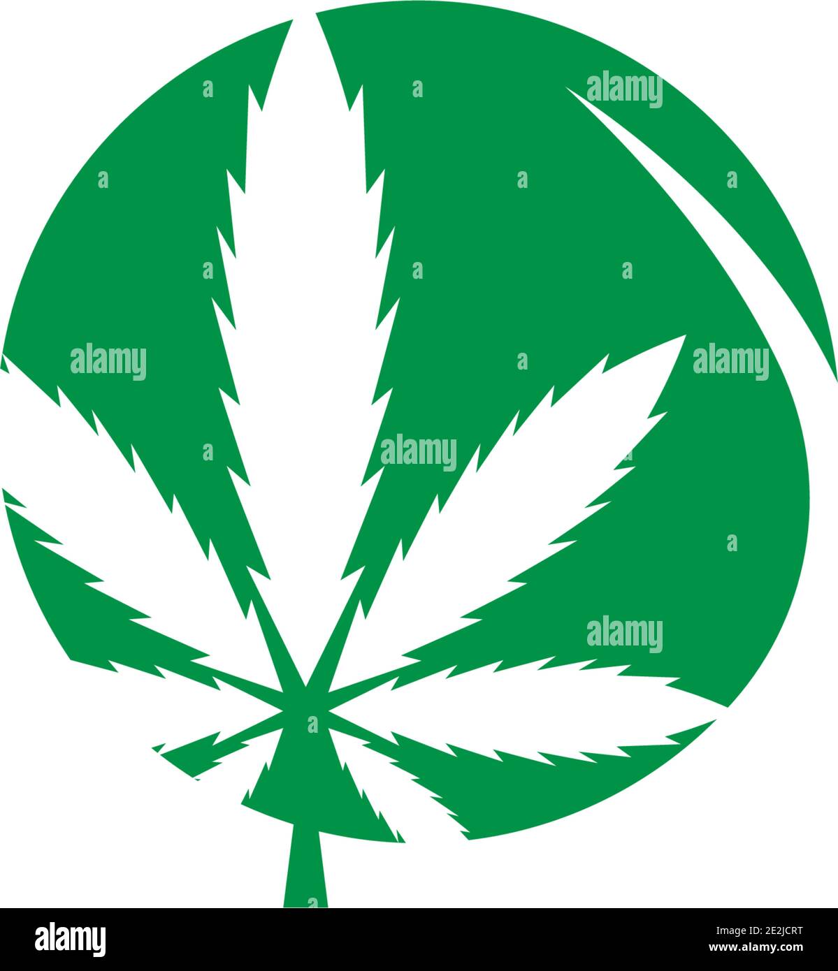 Cannabis leaf logo design vector template illustration Stock Vector