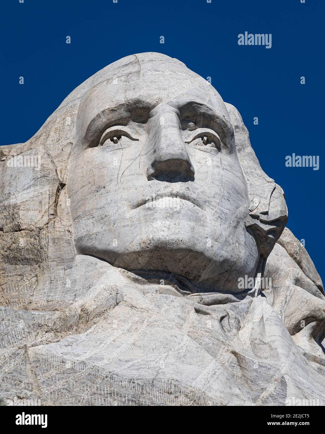 Mount Rushmore National Memorial, a true national treasure.  Symbolizing the ideals of freedom, carved into the granite face of Mount Rushmore. Stock Photo