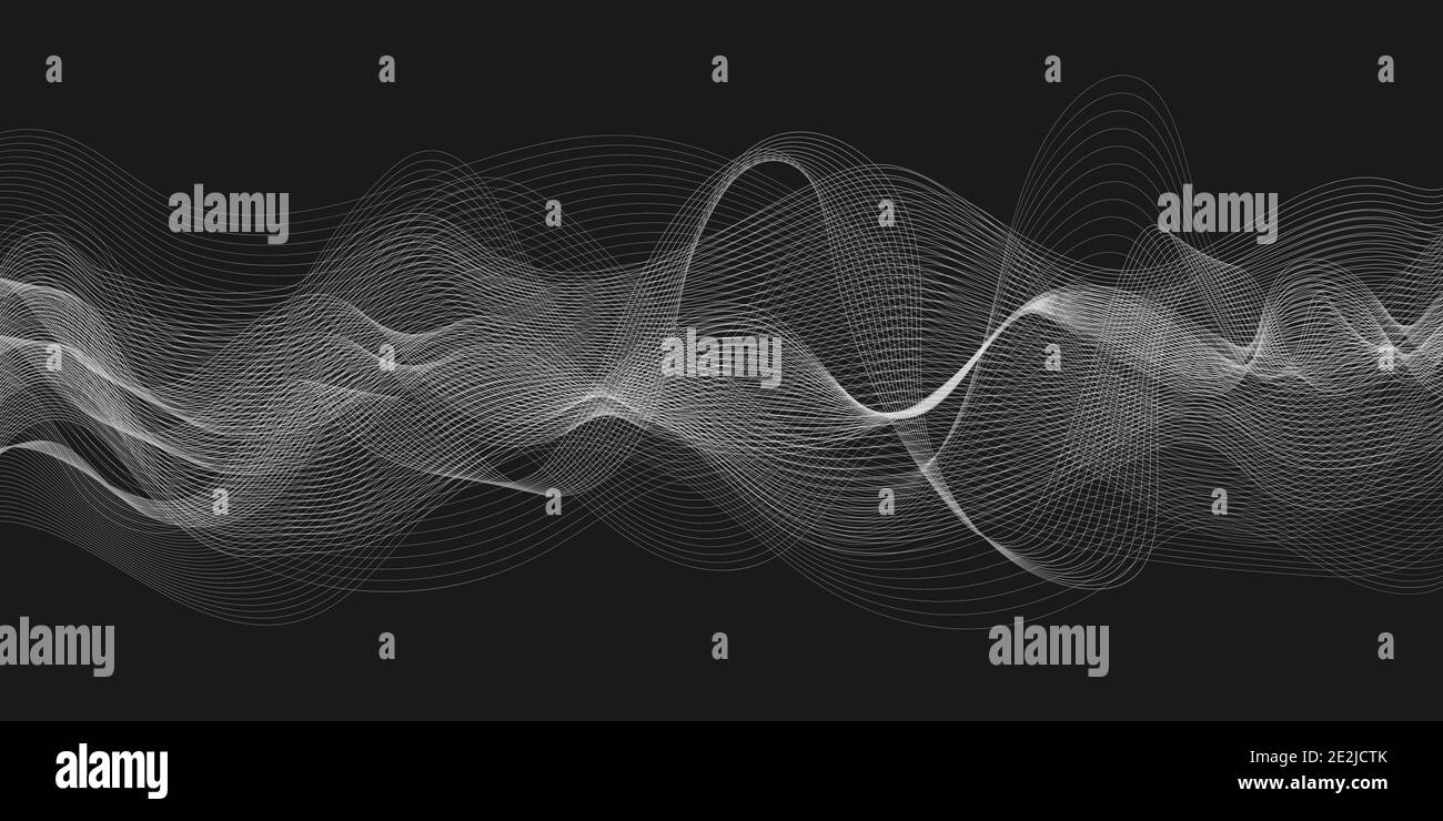 Modern wave stripes on white background Abstract Vector Illustration ...