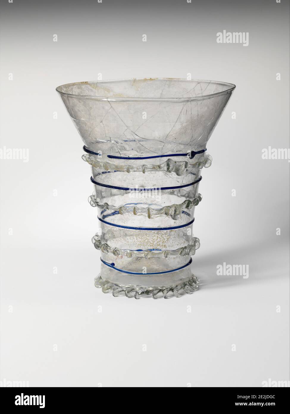 Beaker with Cobalt Trailing, Central European, 1275-1325. Stock Photo