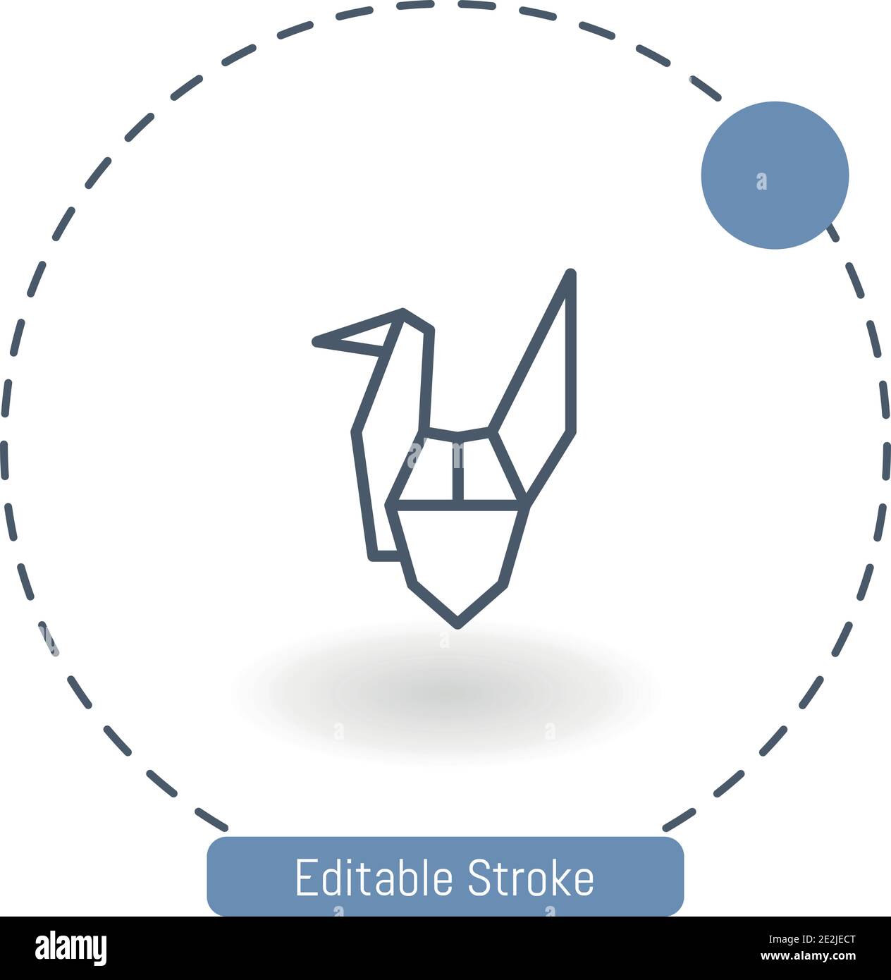 origami vector icon editable stroke outline icons for web and mobile ...