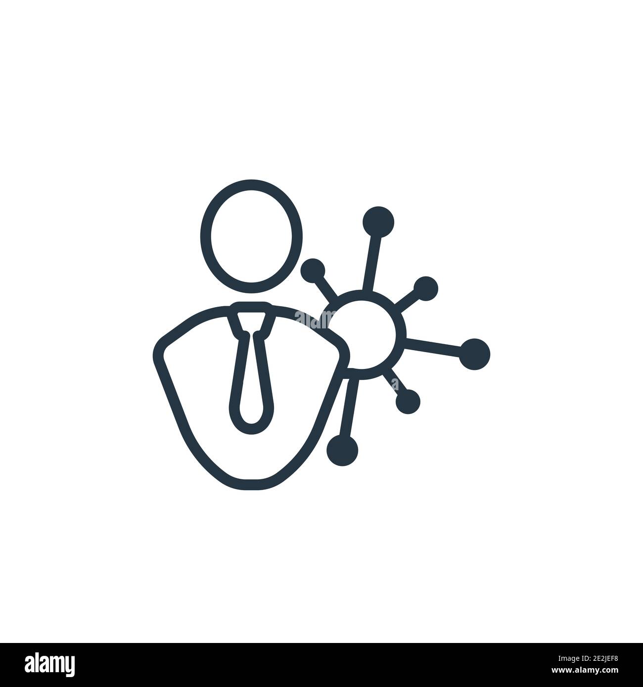 Network adminstrator outline vector icon. Thin line black network adminstrator icon, flat vector simple element illustration from editable networking Stock Vector