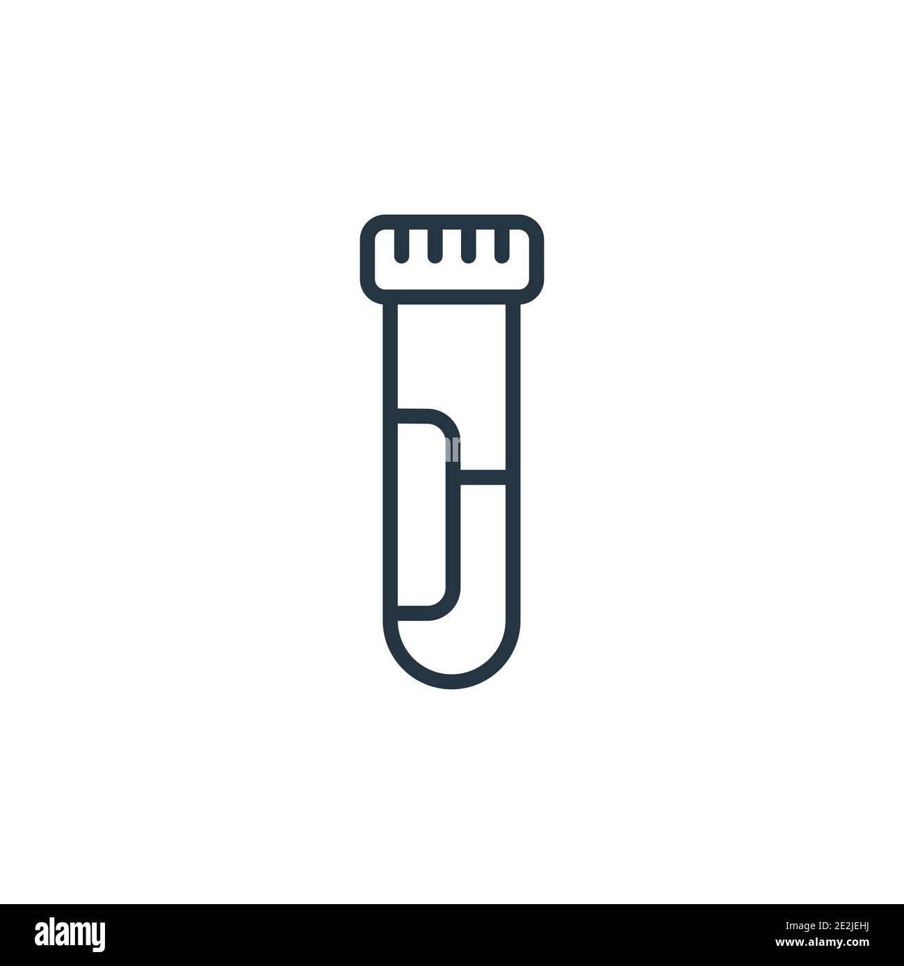 Blood sample outline vector icon. Thin line black blood sample icon