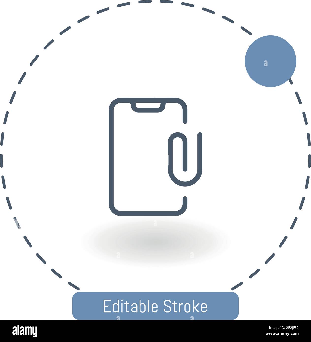 clip vector icon editable stroke outline icons for web and mobile Stock ...