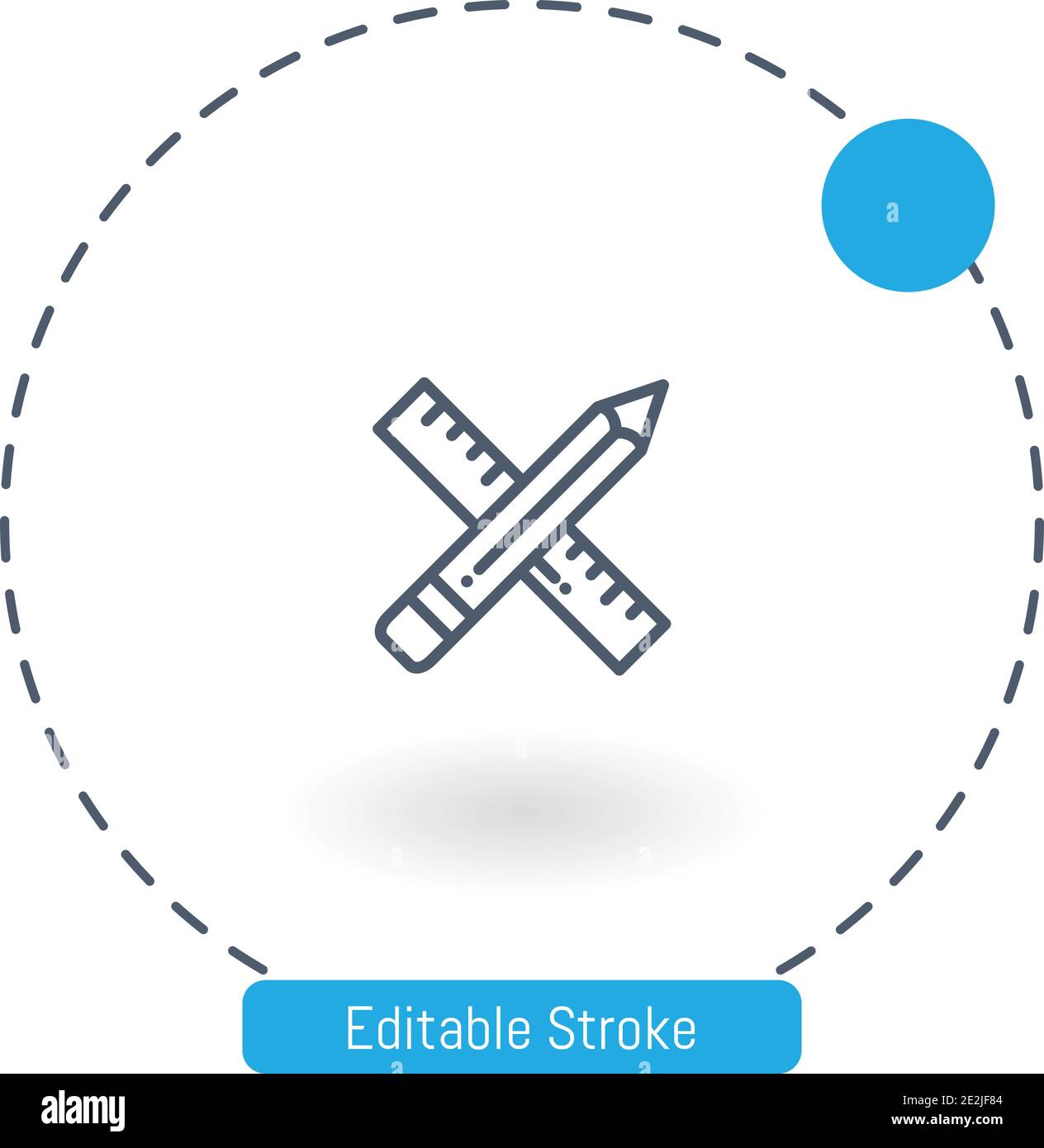 pencil vector icon editable stroke outline icons for web and mobile ...