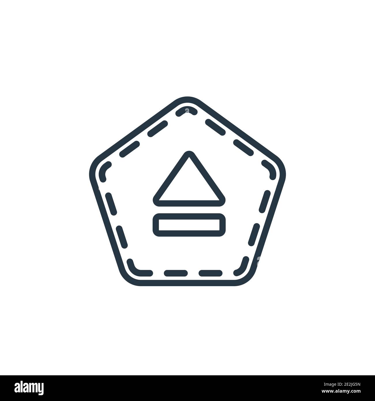 Eject outline vector icon. Thin line black eject icon, flat vector simple element illustration from editable interface concept isolated stroke on whit Stock Vector