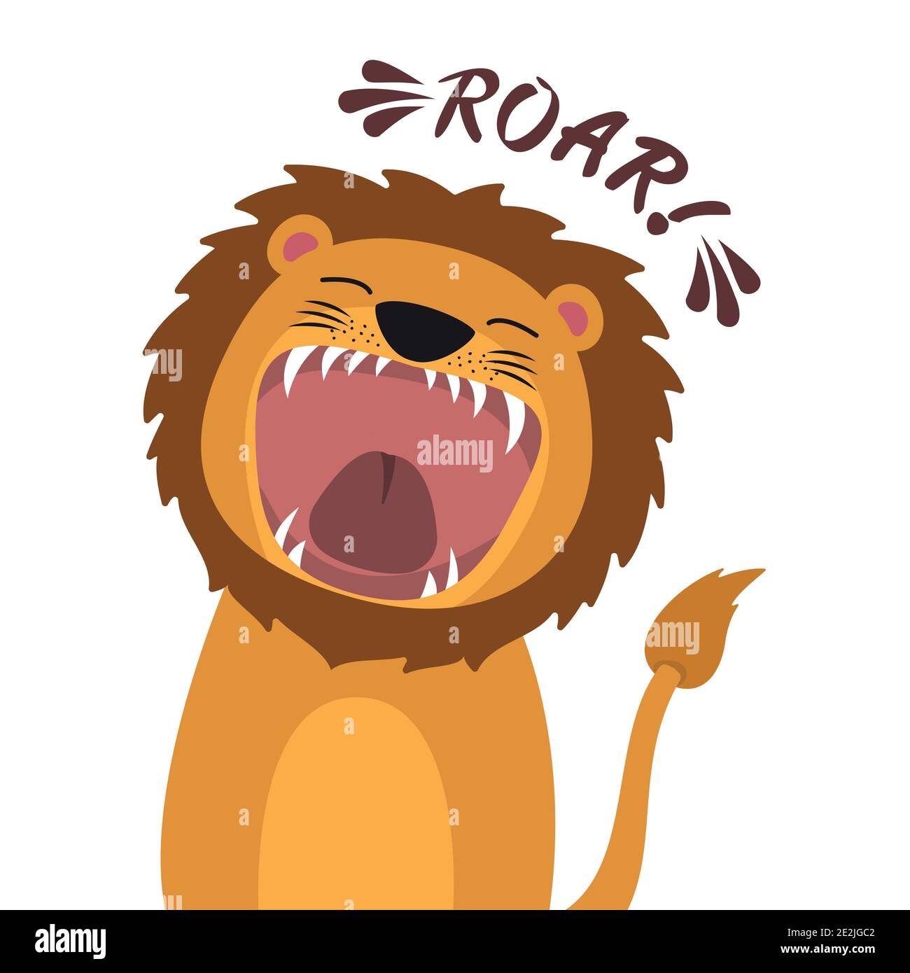 how to draw a cartoon lion roaring