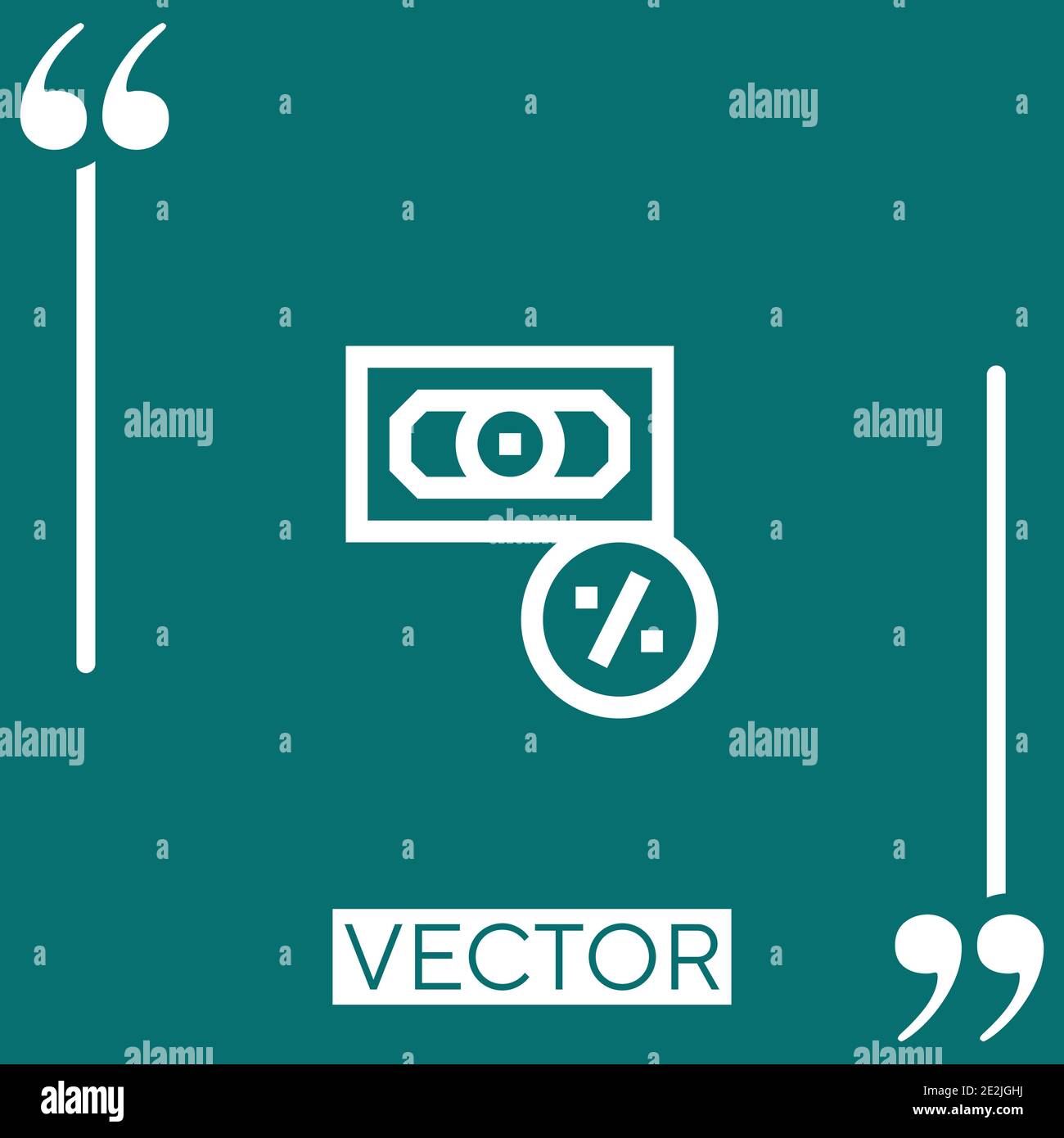 interest rate vector icon Linear icon. Editable stroked line Stock ...