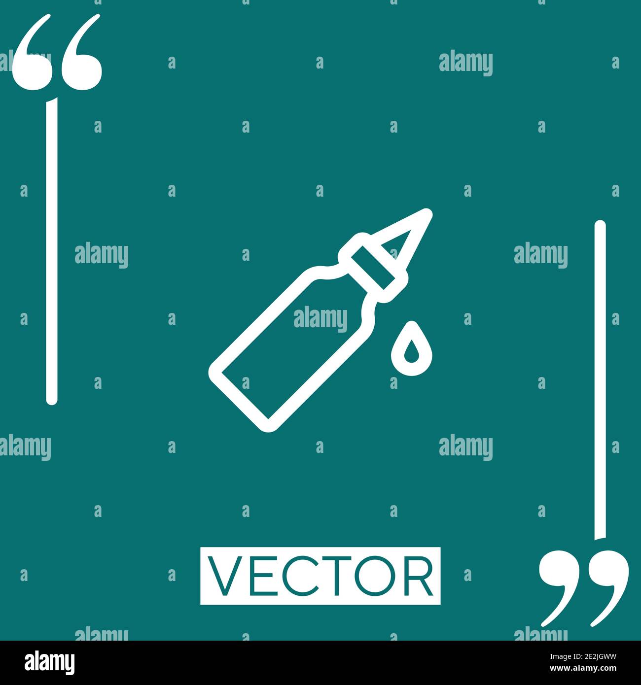 glue Linear icon. Editable stroke line Stock Vector