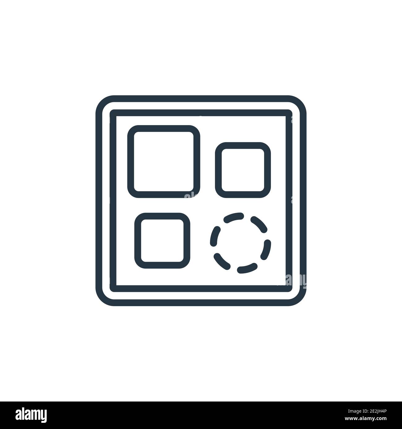 Array outline vector icon. Thin line black array icon, flat vector ...