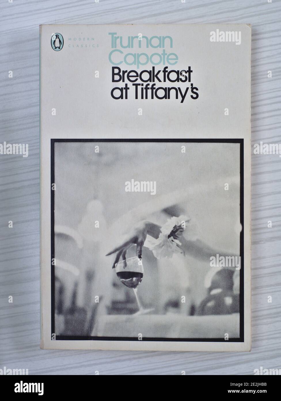 A copy of Breakfast at Tiffanys by Truman Capote published by Penguin Modern Classics Stock Photo