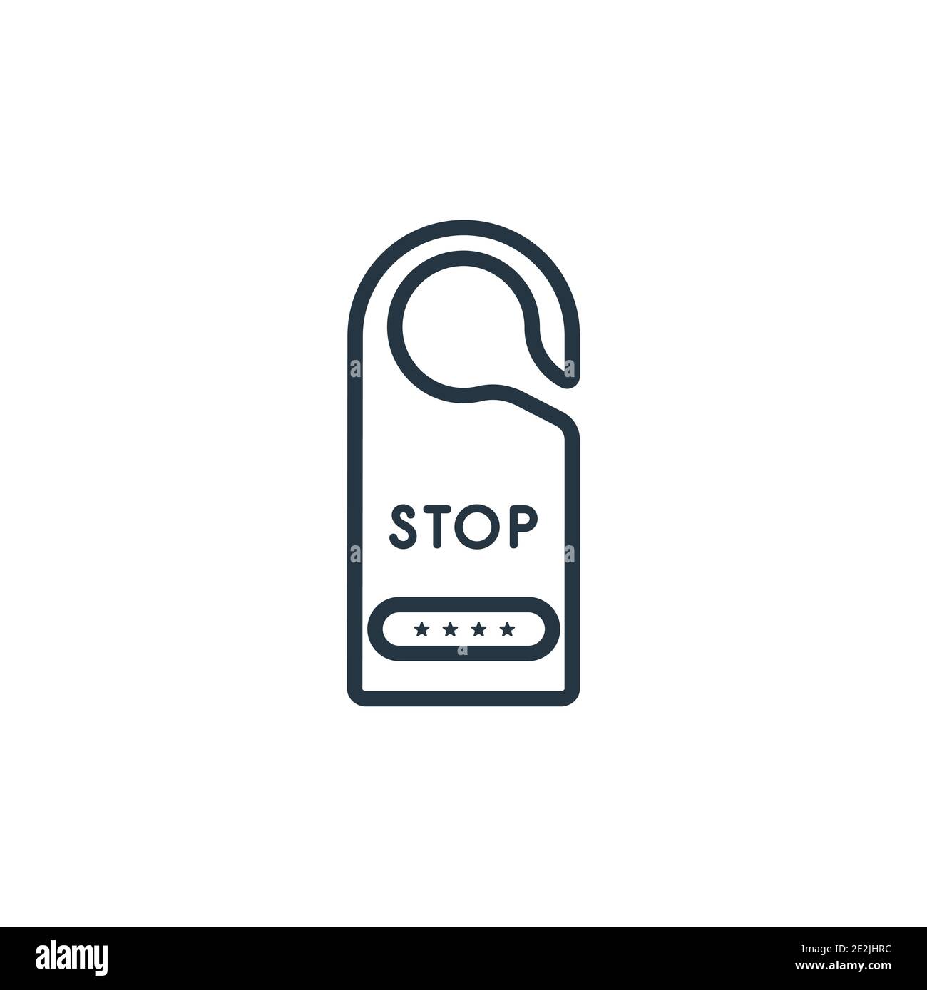 Doorknob sign outline vector icon. Thin line black doorknob sign icon ...