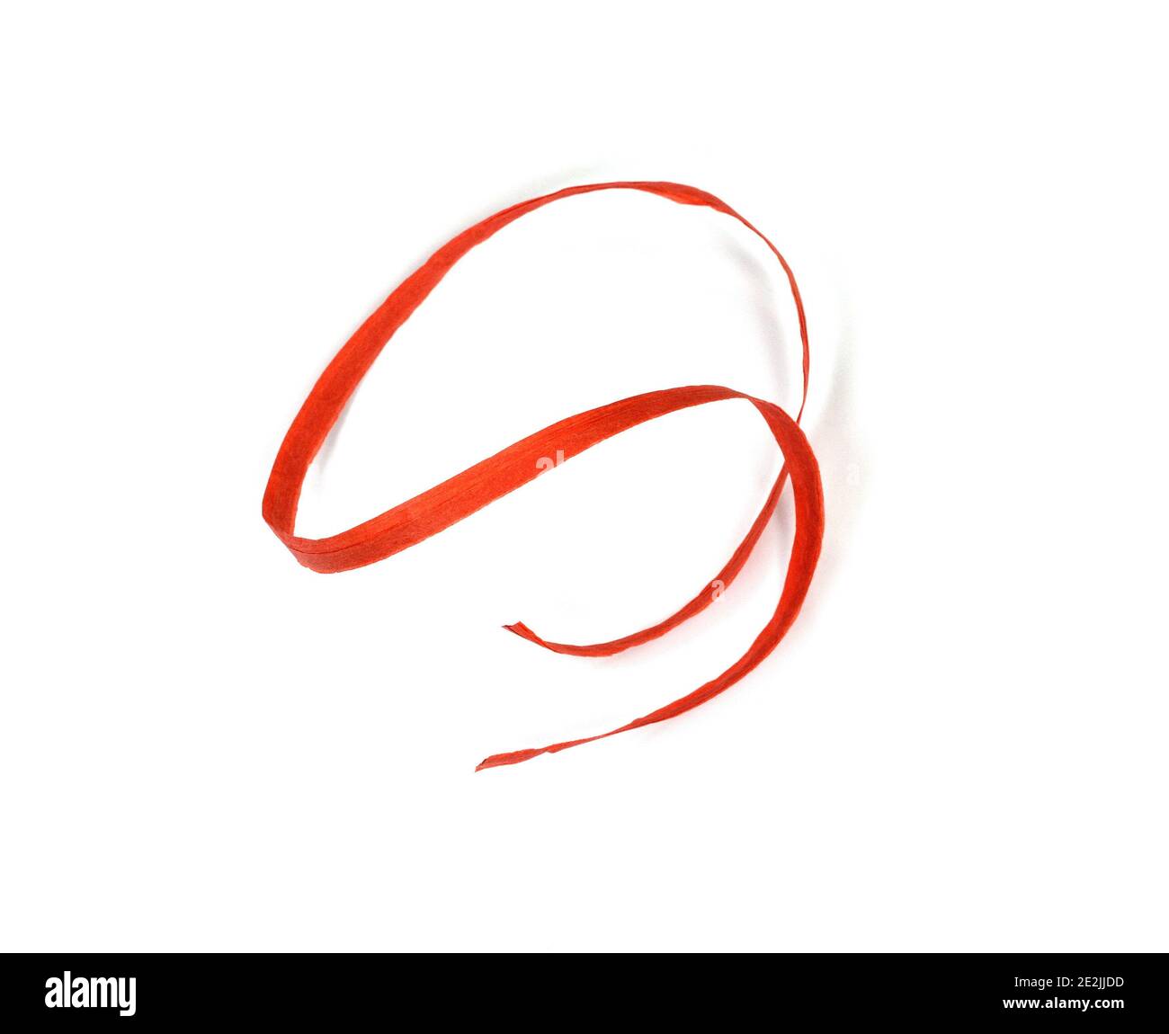 Paper Red ribbon roll isolated on white background Stock Photo Alamy