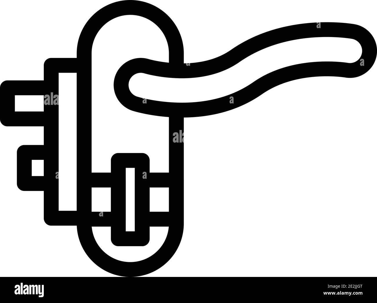Entrance door handle icon. Outline entrance door handle vector icon for ...
