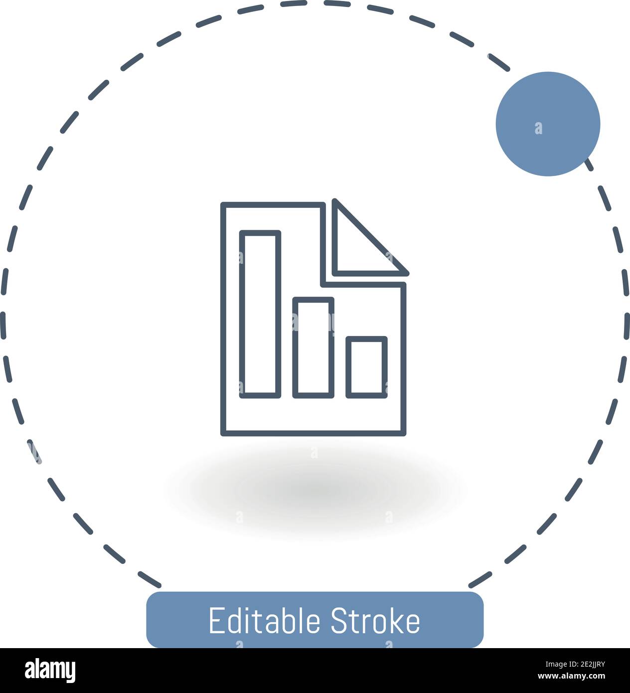 chart document vector icon editable stroke outline icons for web and mobile Stock Vector