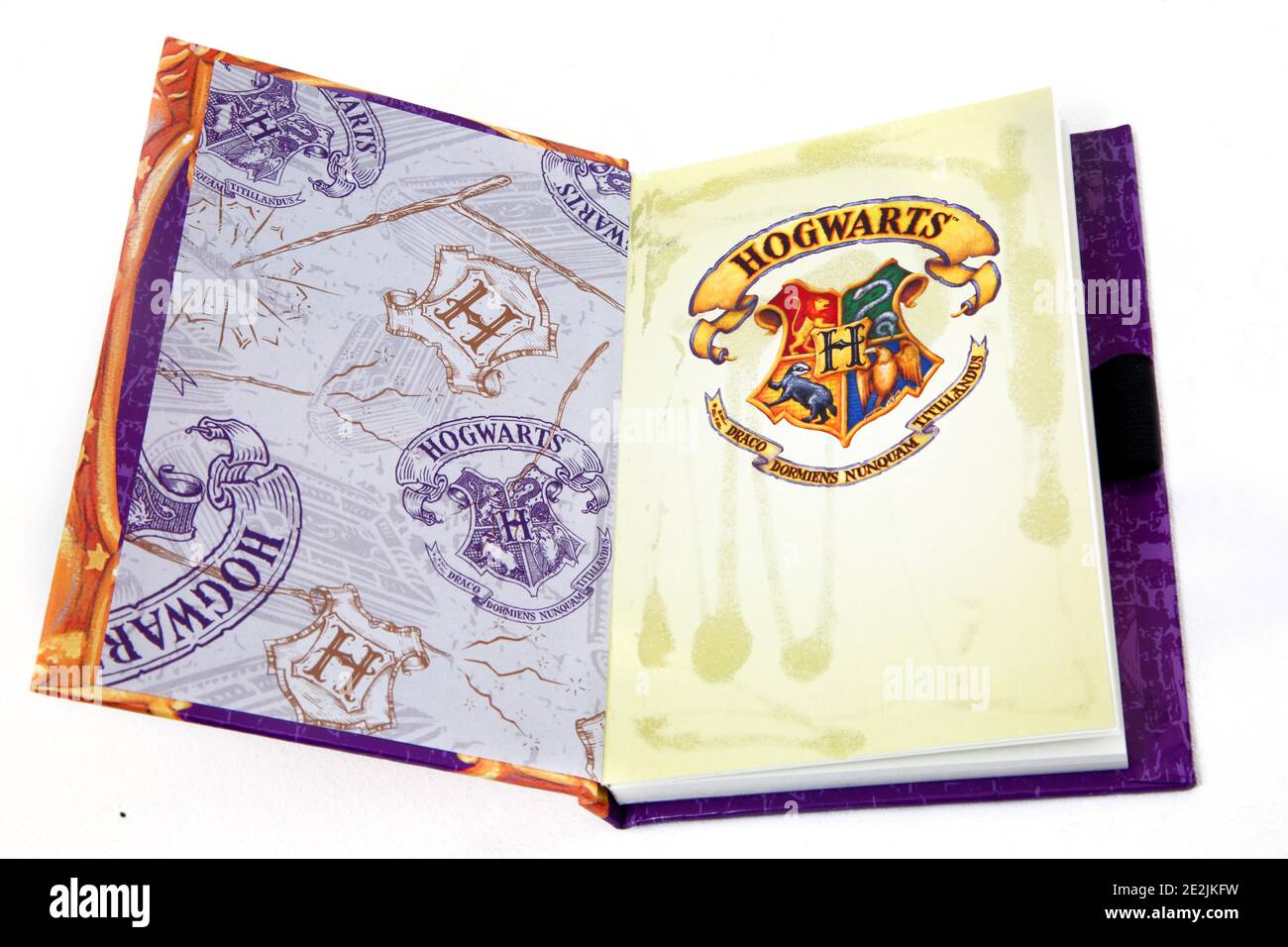 Harry Potter Hardback Notebook with Hogwarts Crest Stock Photo