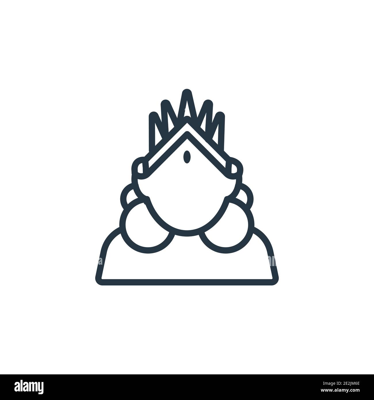 Ardhanareeswara outline vector icon. Thin line black ...