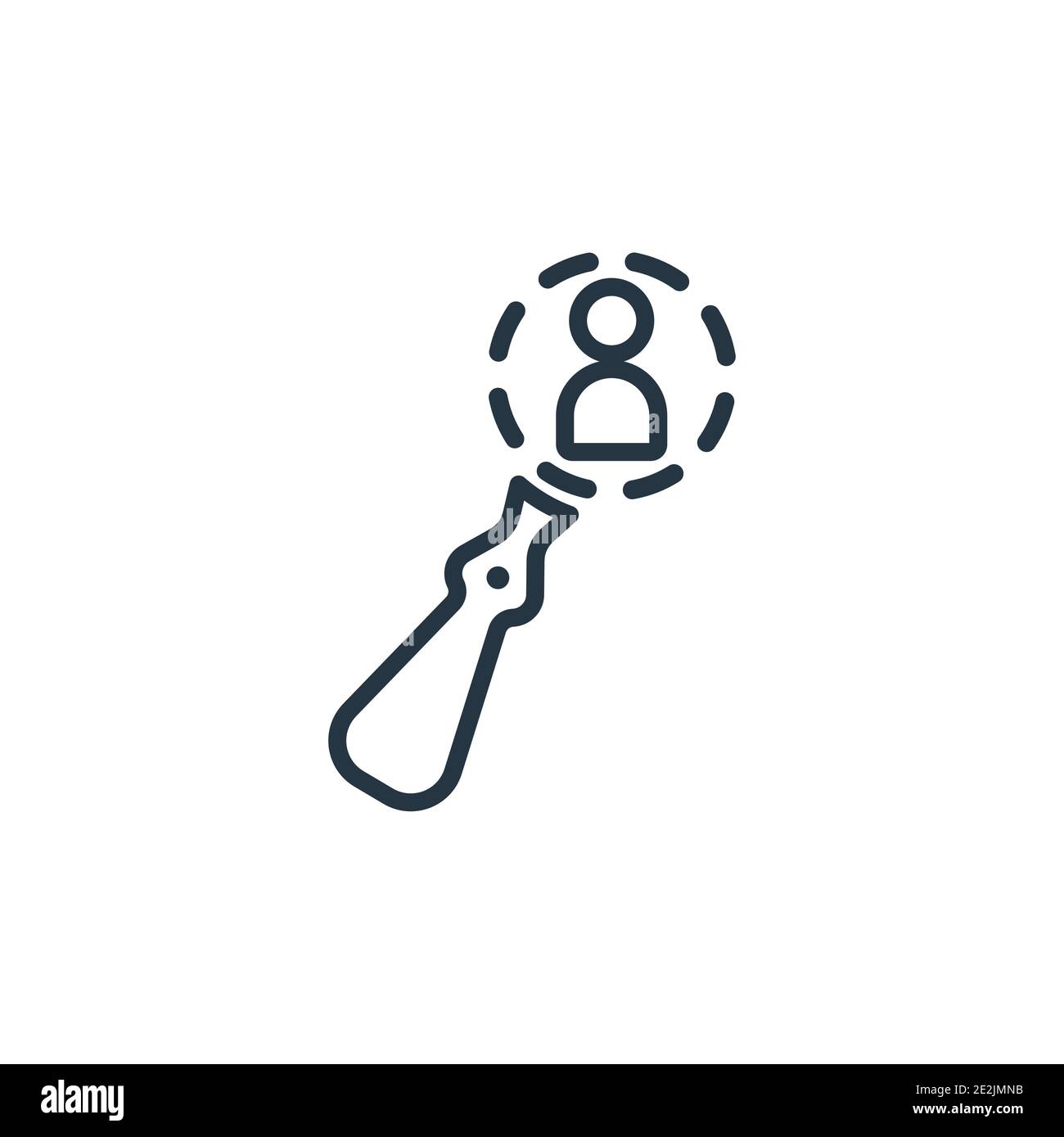 Human resources outline vector icon. Thin line black human resources ...