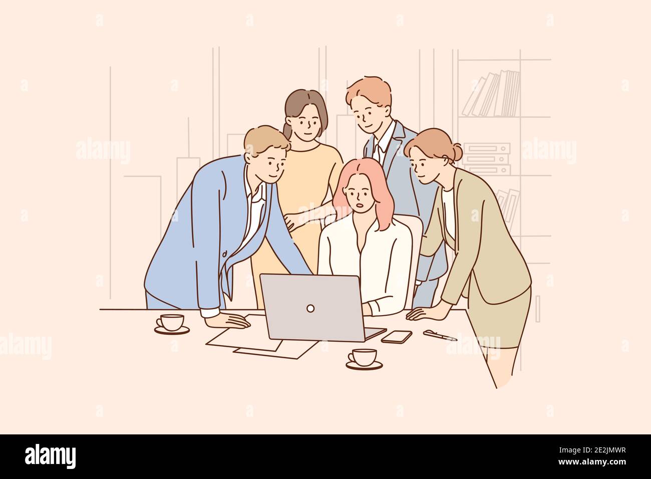 Teamwork, collaboration, business team concept Stock Vector Image & Art ...