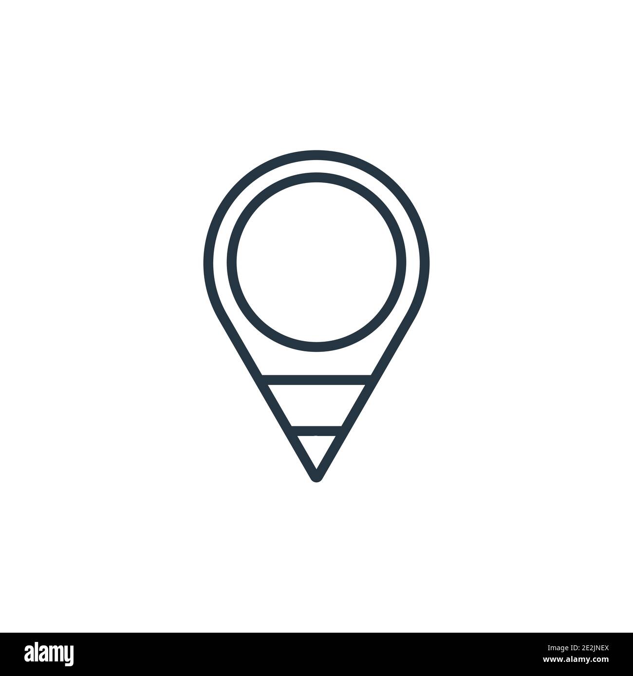 Location marker outline vector icon. Thin line black location marker ...