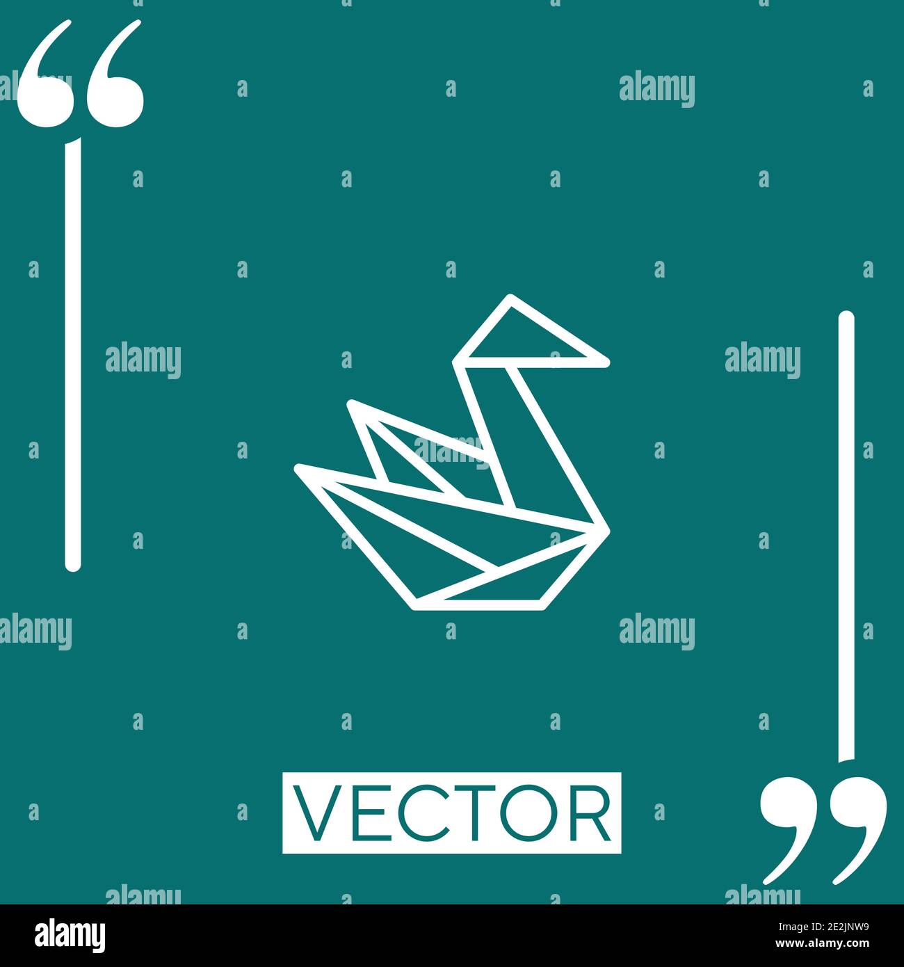 origami vector icon Linear icon. Editable stroke line Stock Vector ...