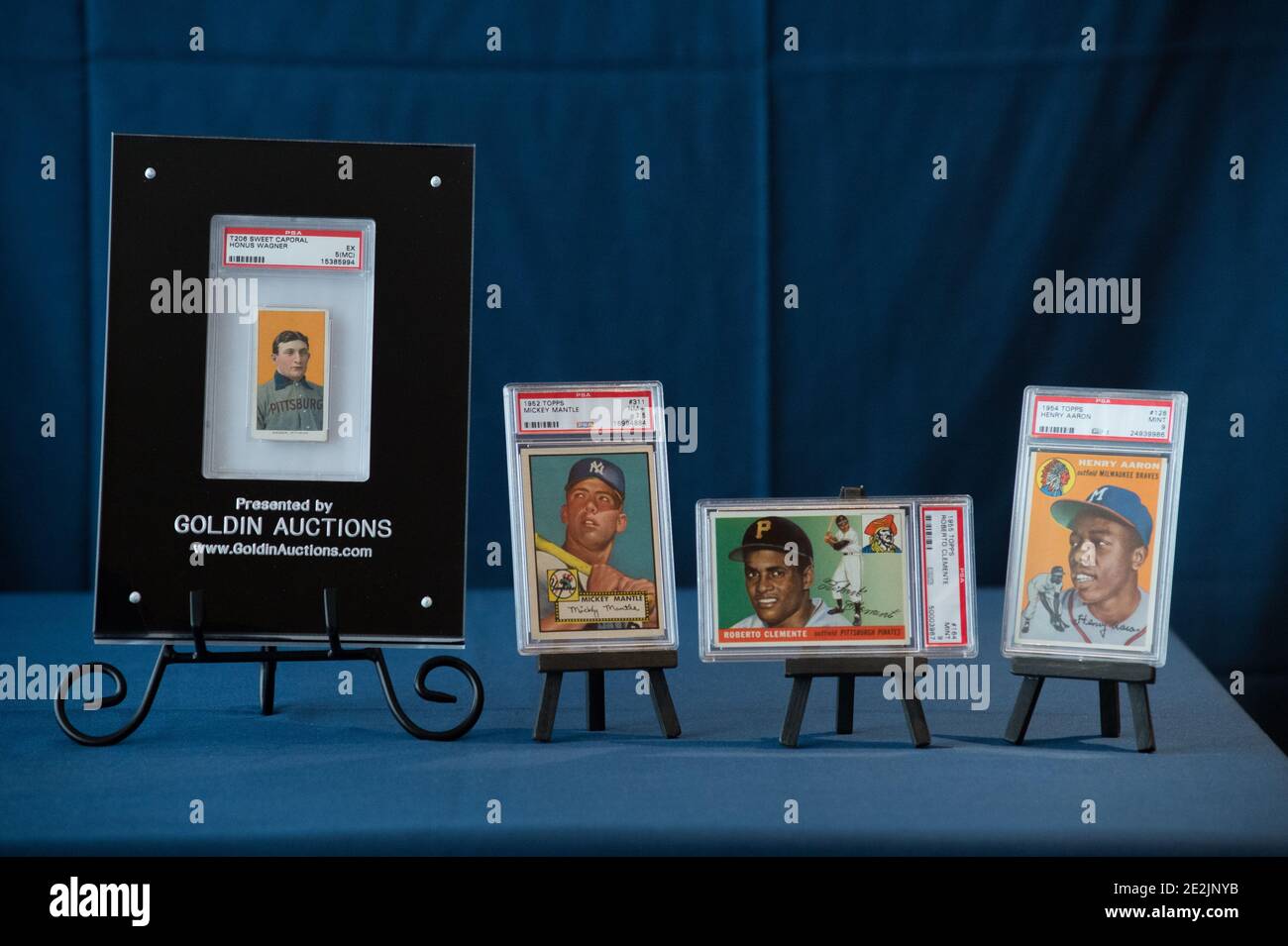 Goldin Auctions displays some of it's most valued sports cards up for