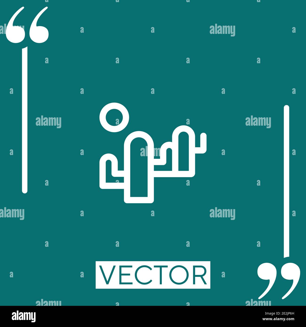 desert vector icon Linear icon. Editable stroked line Stock Vector