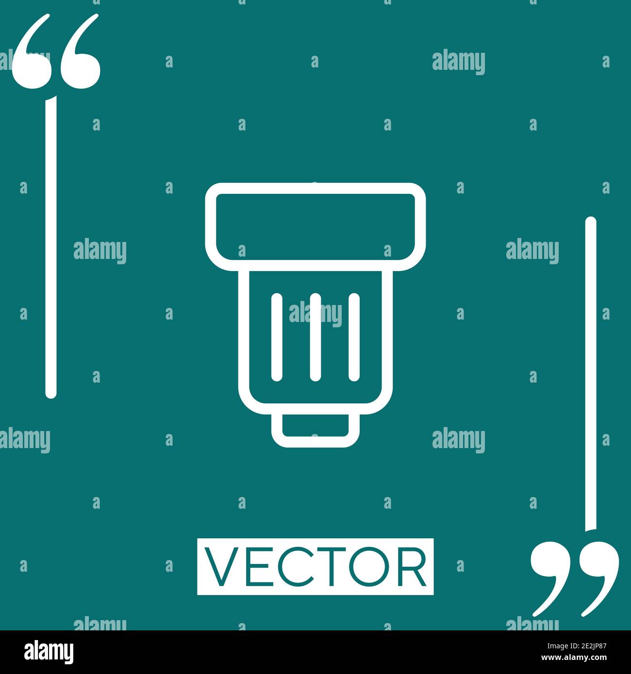 flashlight vector icon Linear icon. Editable stroked line Stock Vector