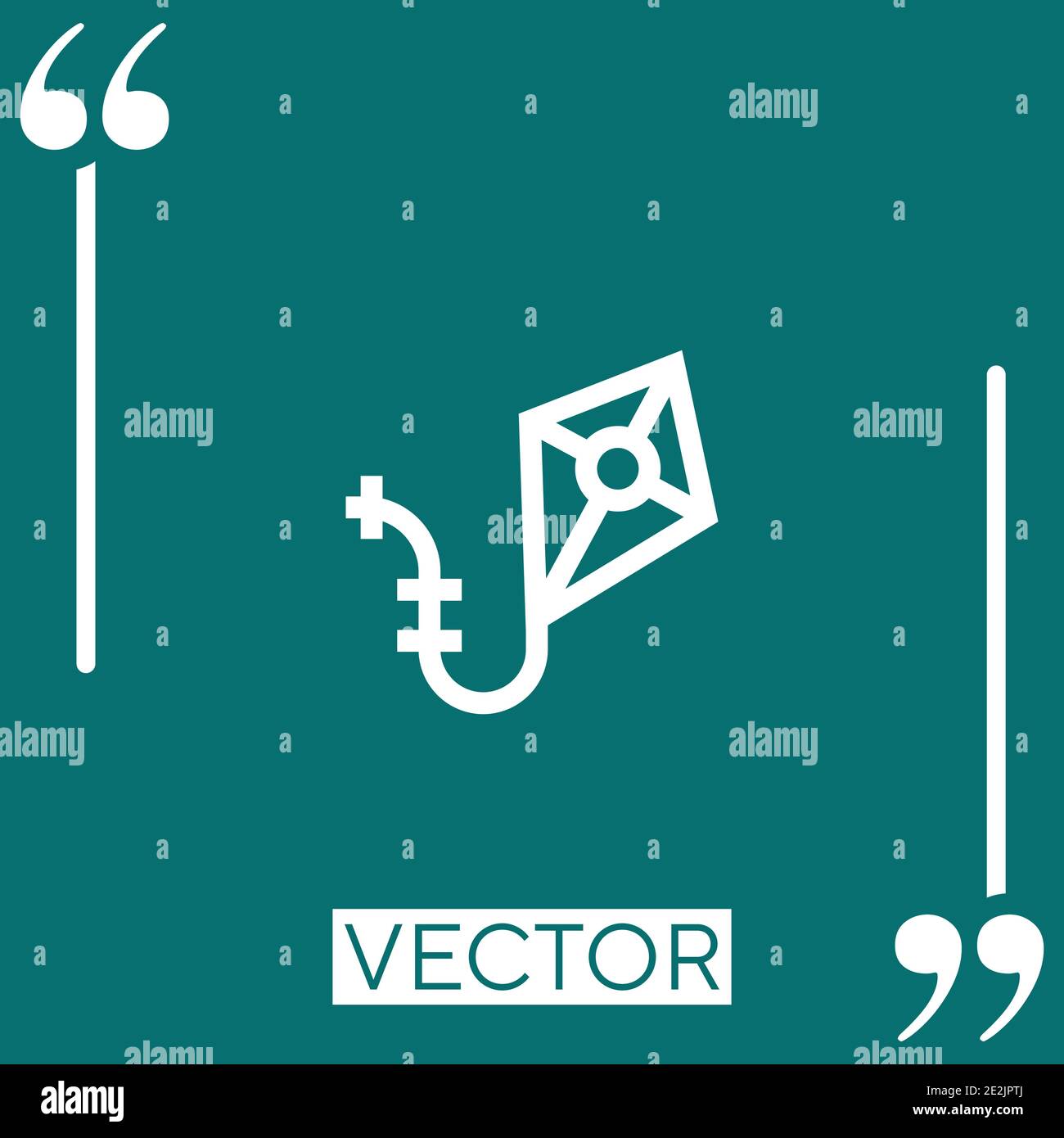 kite vector icon Linear icon. Editable stroked line Stock Vector