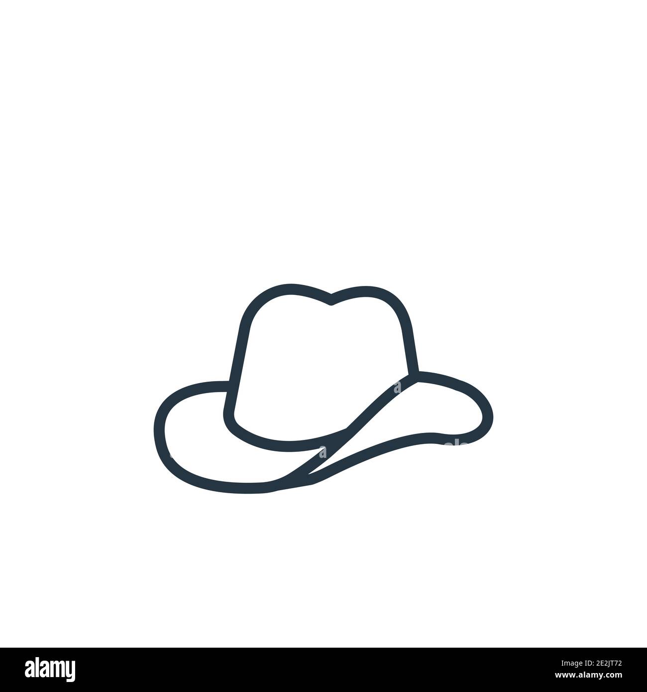 Fedora hat outline vector icon. Thin line black fedora hat icon, flat vector simple element illustration from editable luxury concept isolated stroke Stock Vector