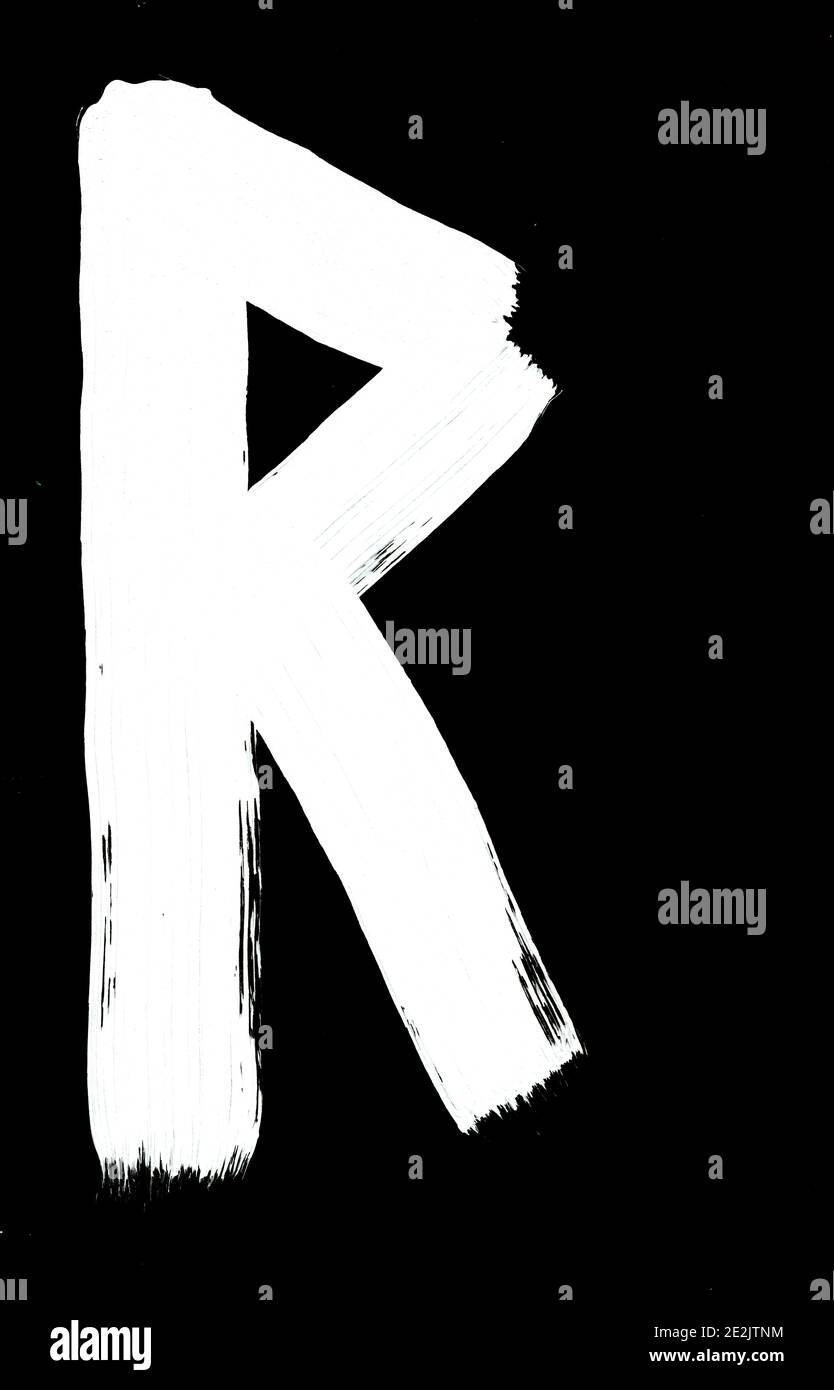 Anglo Saxon Futhorc r?d ride r Inverted Stock Photo - Alamy