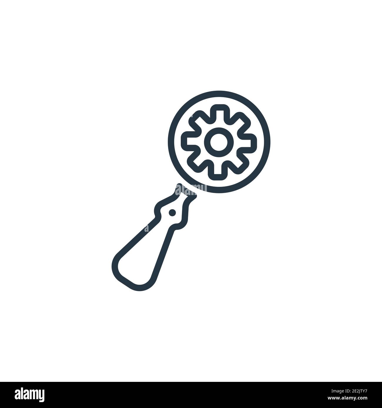 Searching outline vector icon. Thin line black searching icon, flat ...
