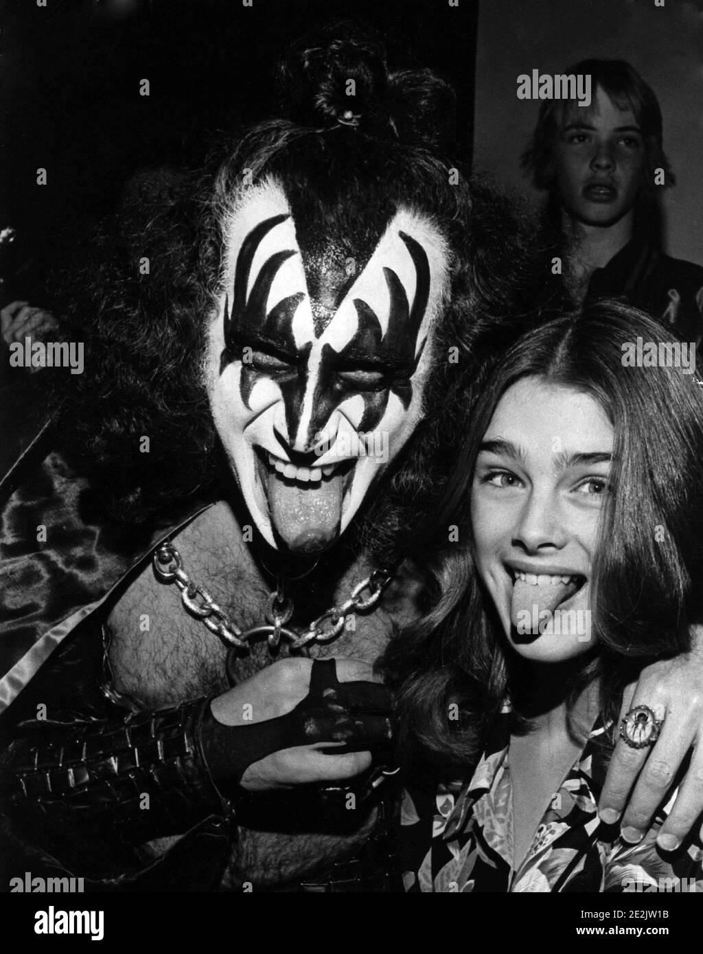 Brooke Shields and the KISS Gene Simmons Credit: Ralph Dominguez ...