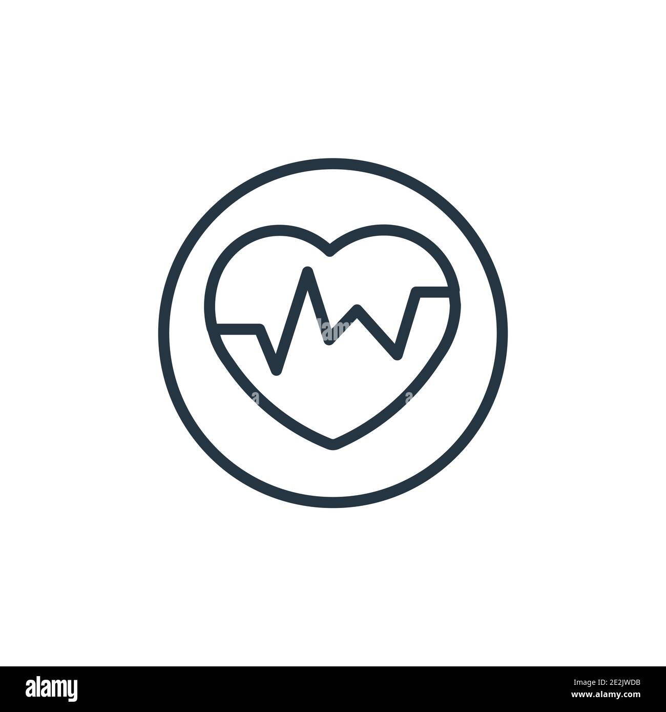 Fitness heart outline vector icon. Thin line black fitness heart icon ...