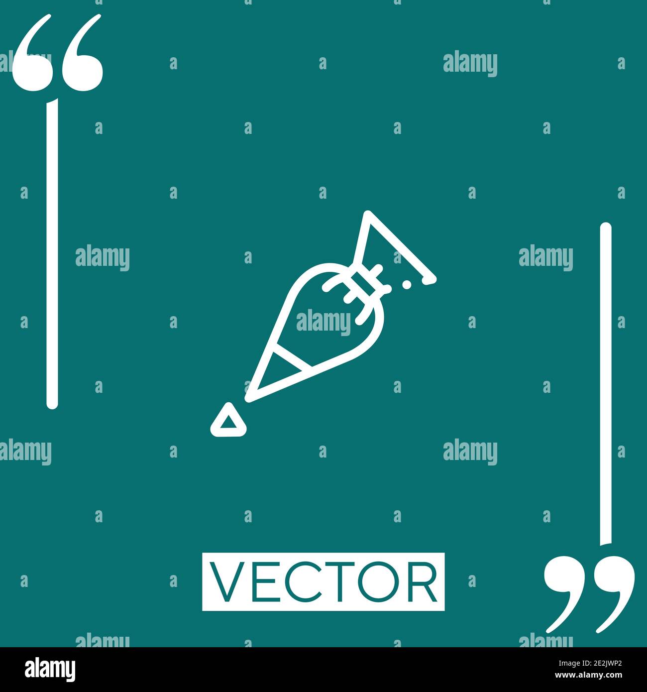 piping bag vector icon Linear icon. Editable stroked line Stock Vector