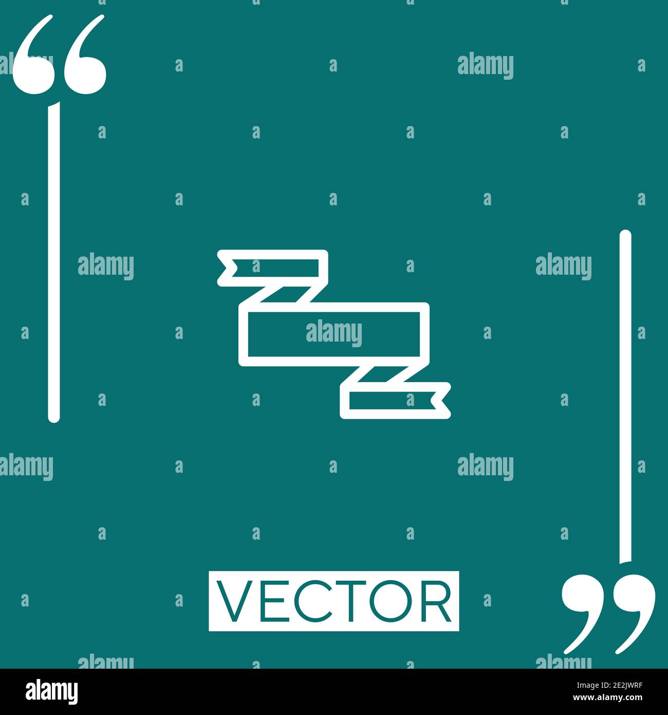 ribbon vector icon Linear icon. Editable stroke line Stock Vector Image ...