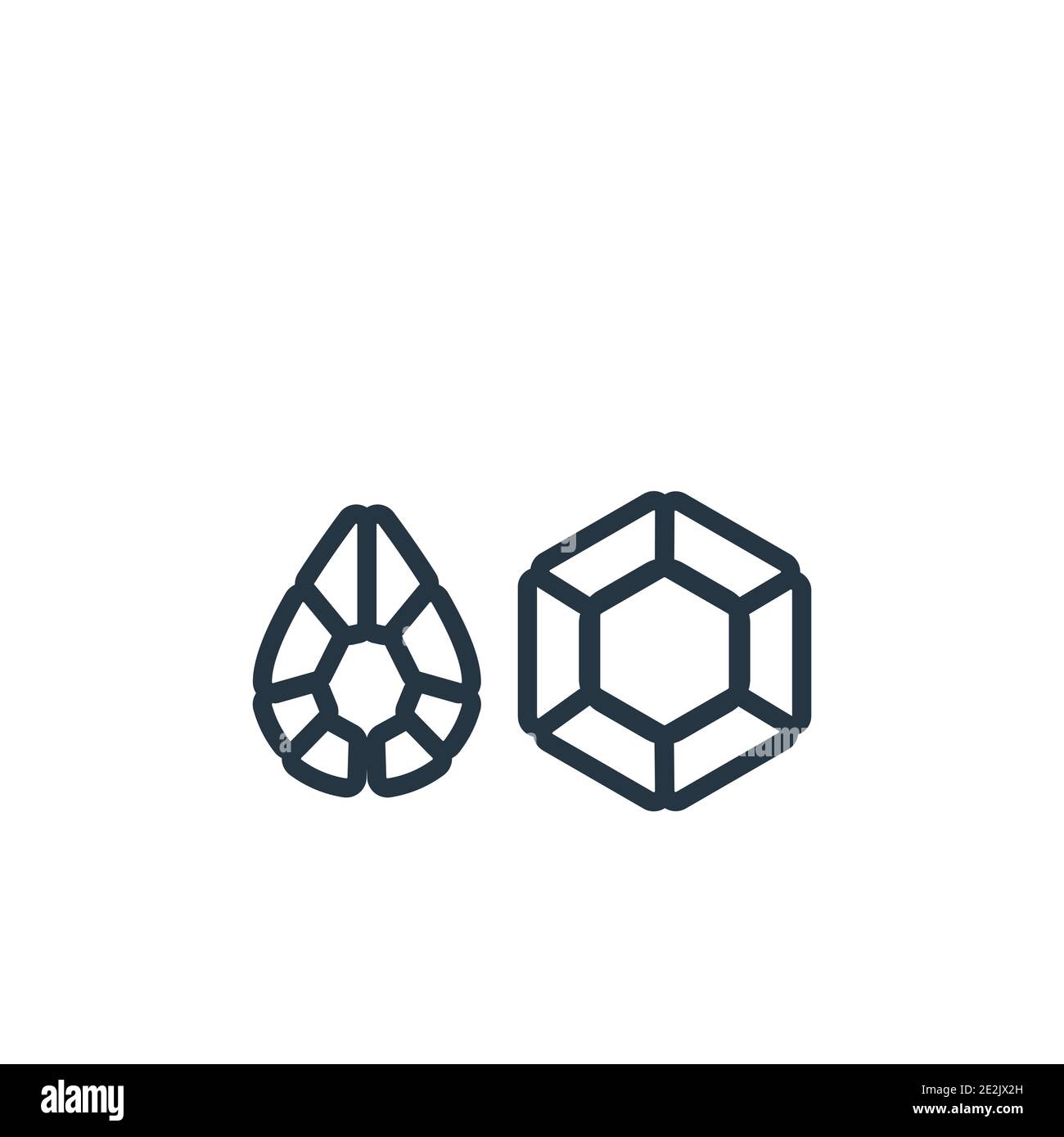 Gems outline vector icon. Thin line black gems icon, flat vector