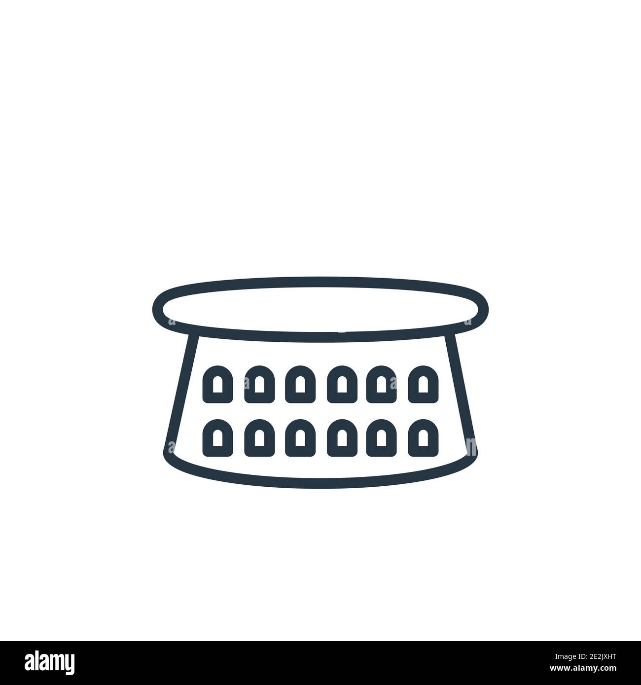 Colosseum outline vector icon. Thin line black colosseum icon, flat ...