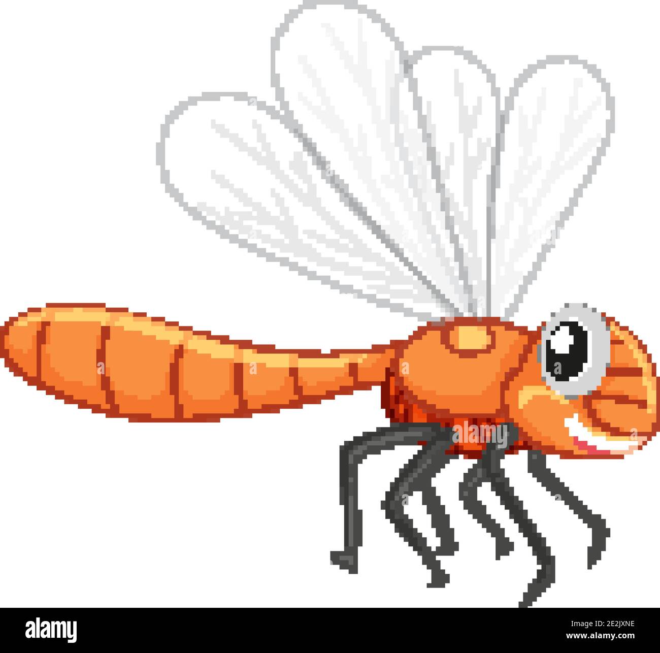 Cute dragonfly cartoon character isolated on white background illustration  Stock Vector Image & Art - Alamy