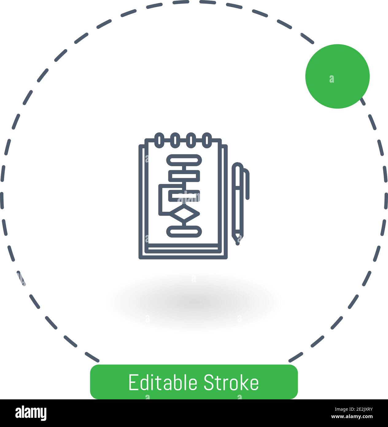 notepad vector icon editable stroke outline icons for web and mobile ...