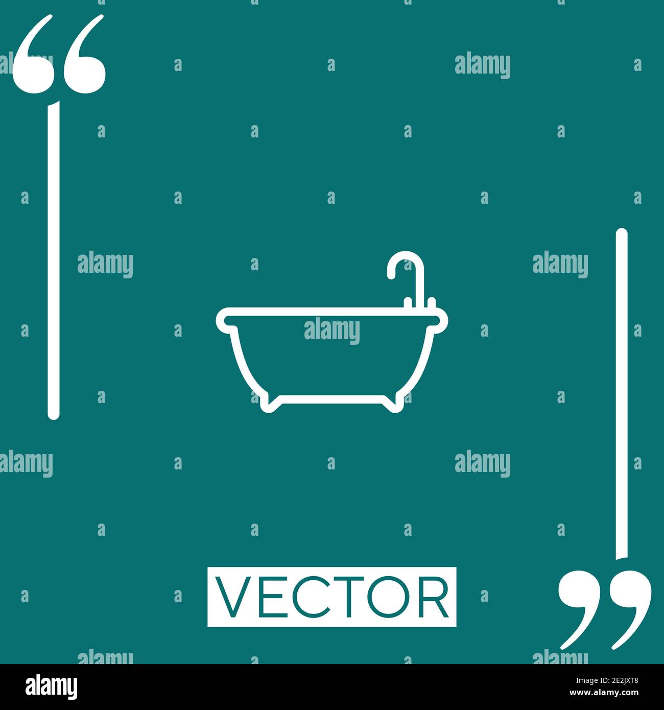bathtub Linear icon. Editable stroke line Stock Vector Image & Art - Alamy