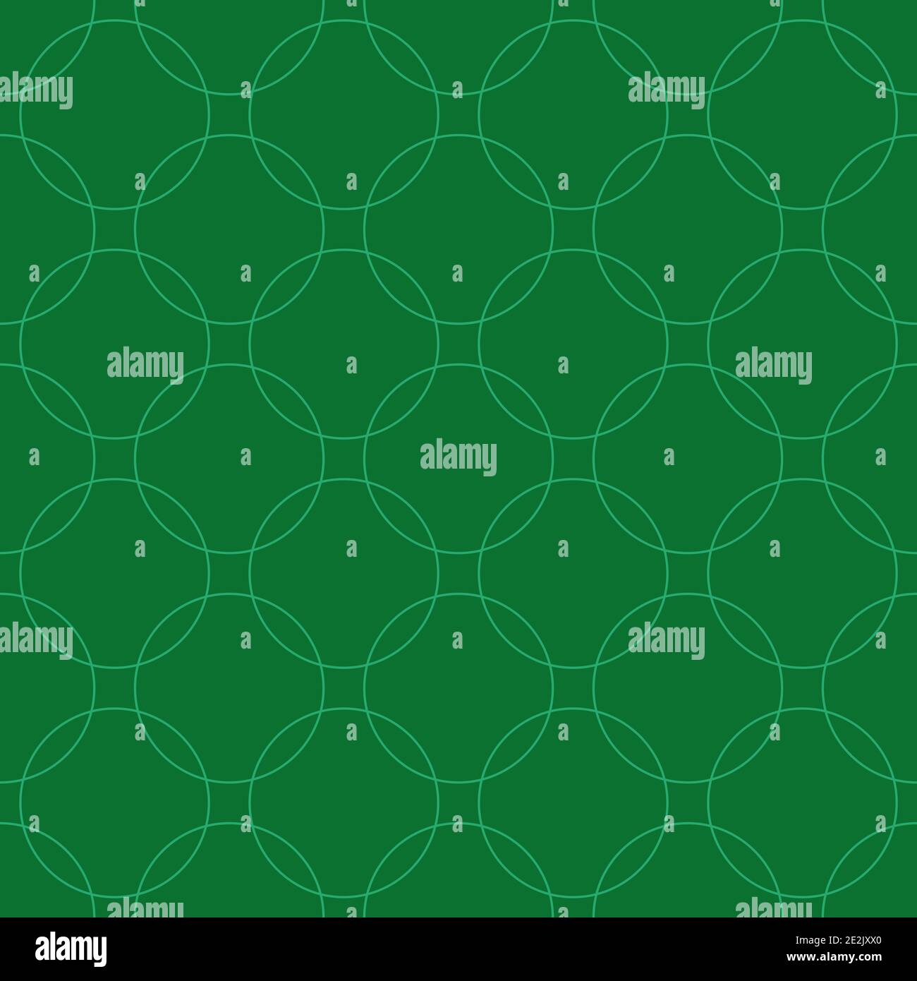 Seamless abstract intersecting and repeating modern green circles Stock Photo