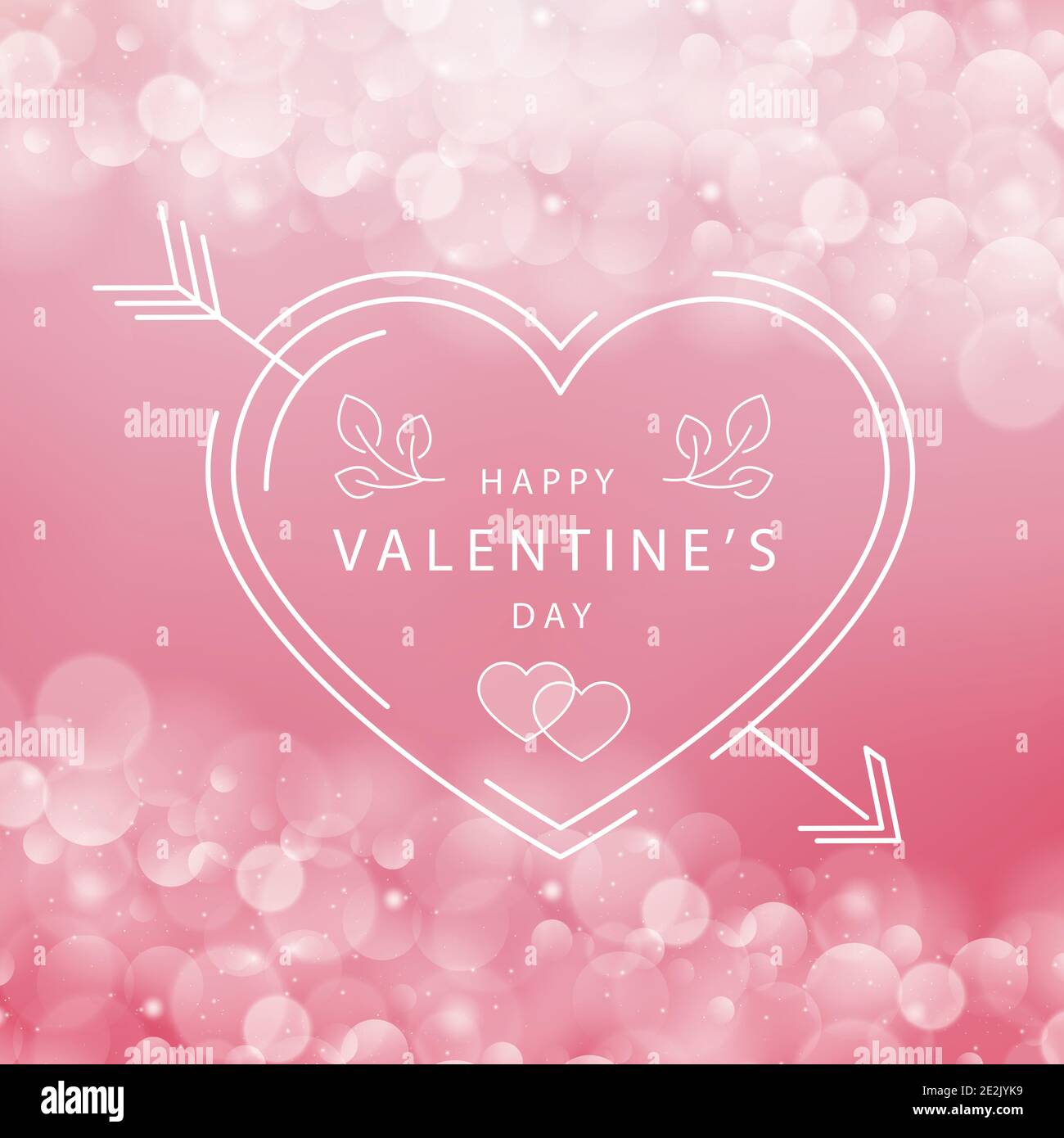 Rose red bokeh background with congratulation Valentine's Day - Vector ...