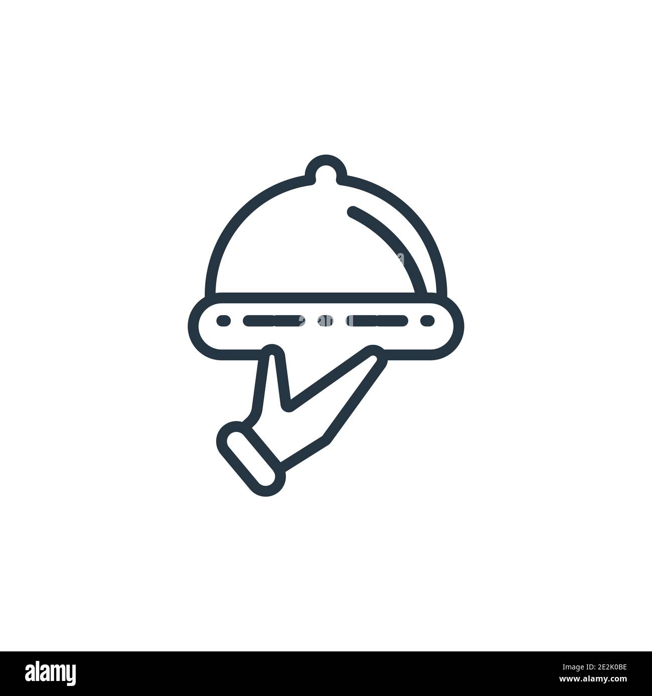 Restaurant service outline vector icon. Thin line black restaurant ...