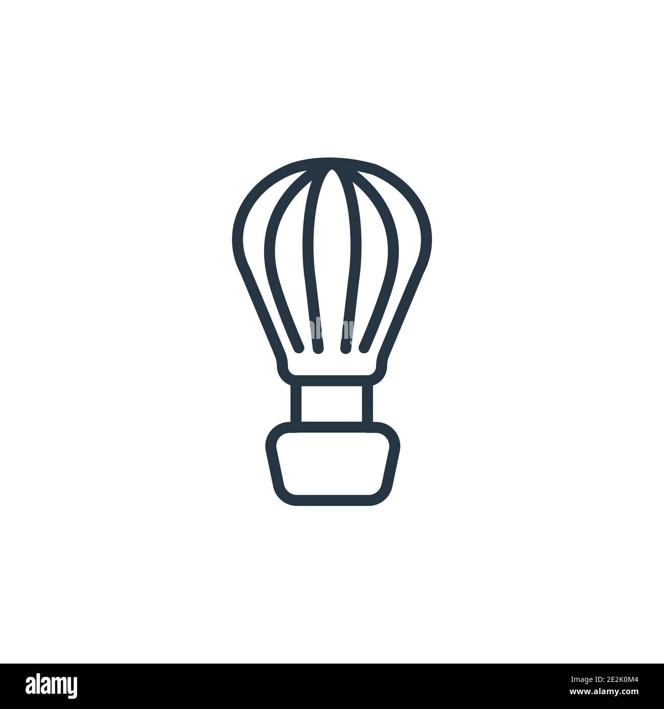 Balloon outline vector icon. Thin line black balloon icon, flat vector ...
