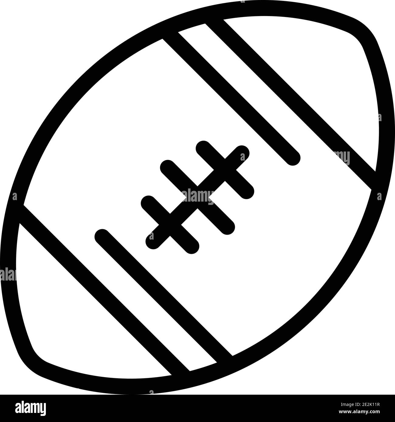 Rugby ball icon. Outline rugby ball vector icon for web design isolated
