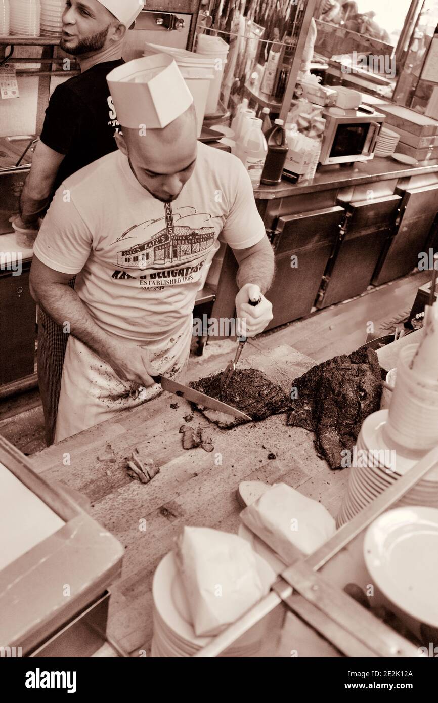 World famous Katz's Deli, located on the lower east side of Manhattan