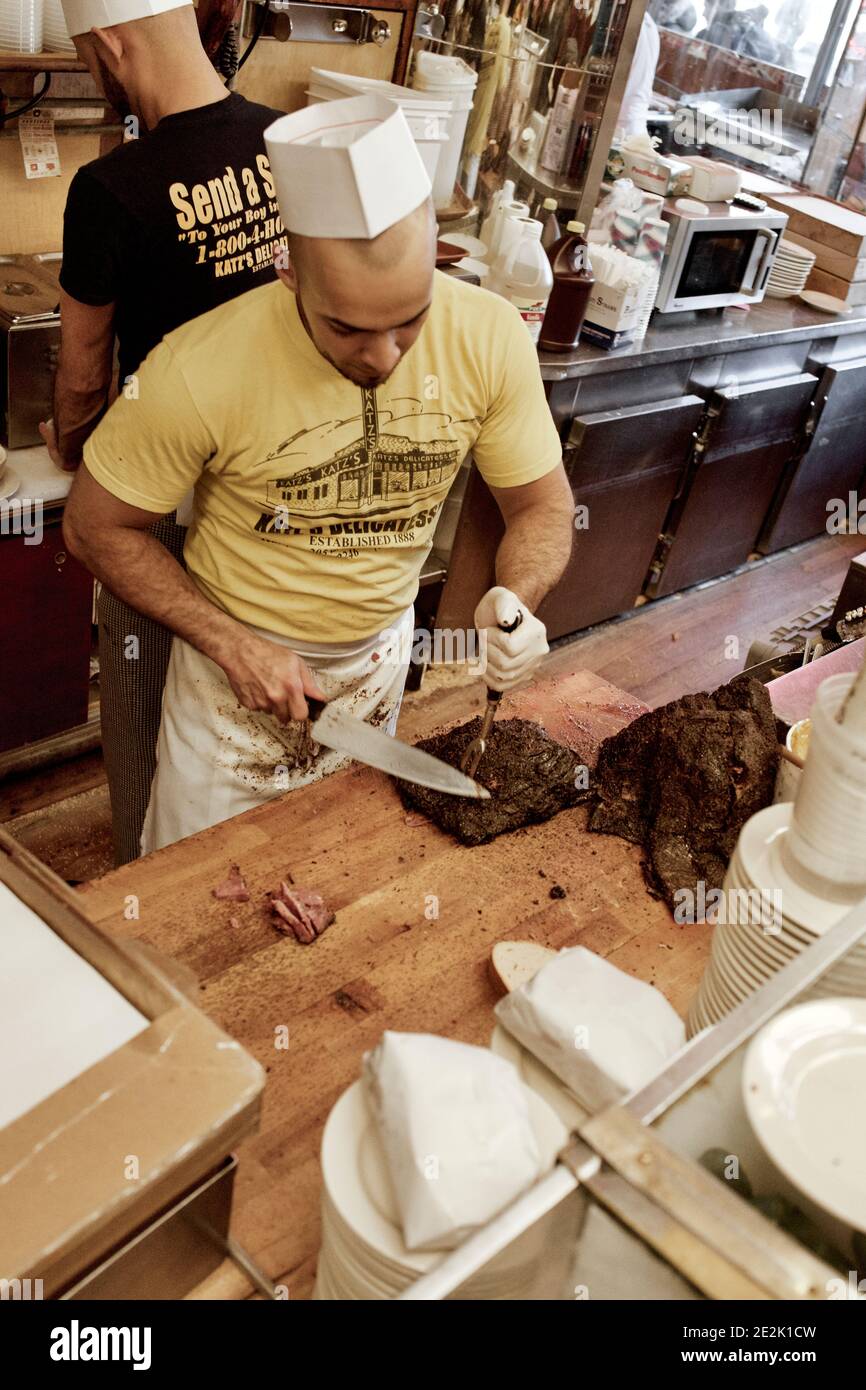 World famous Katz's Deli, located on the lower east side of Manhattan